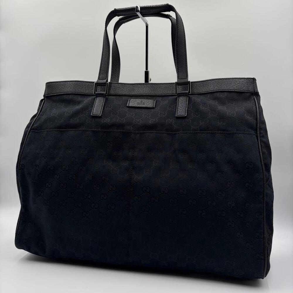 GUCCI handbag GG canvas leather black